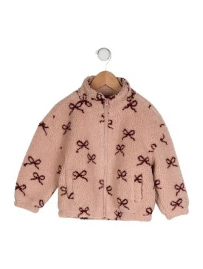 Pre-owned Rylee + Cru Babies' Printed Casual Jacket In Pink
