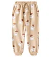 Rylee + Cru Printed Cotton-blend Sweatpants In Gold