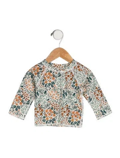 Pre-owned Rylee + Cru Babies' Printed Long Sleeve Top In Neutrals