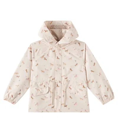 Rylee + Cru Kids' Printed Raincoat In Beige