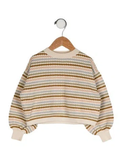 Pre-owned Rylee + Cru Babies' Printed Sweater In Neutral