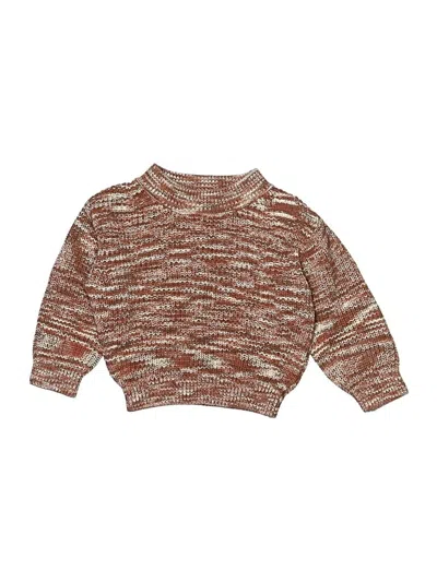 Pre-owned Rylee + Cru Kids' Pullover Sweater In Brown