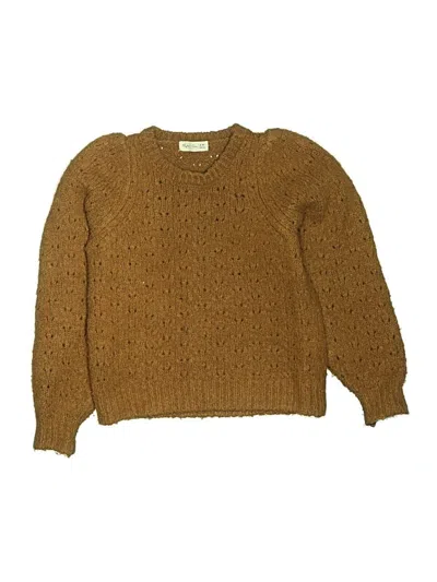 Pre-owned Rylee + Cru Kids' Pullover Sweater In Brown