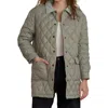 Rylee + Cru Quilted Puffer Jacket In Laurel In Green