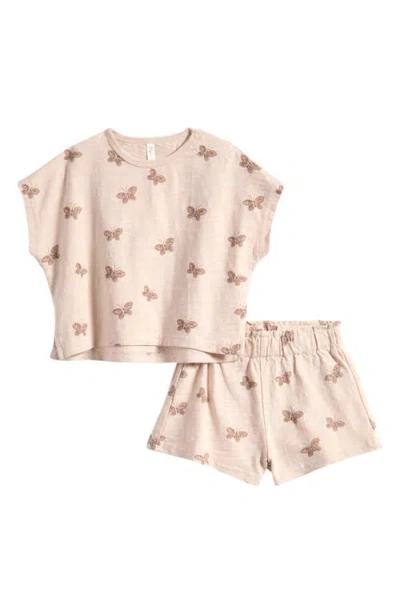 Rylee + Cru Babies'  Raegan Butterfly Two-piece Set In Neutral