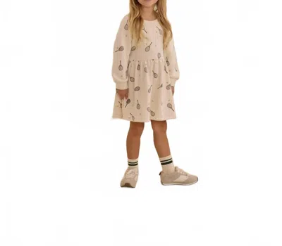 Rylee + Cru Kids' Raglan Dress In White In Neutral