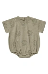 Rylee + Cru Relaxed Cotton Bubble Romper In Fern