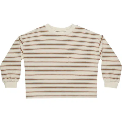 Rylee + Cru Babies'  Relaxed Cotton T-shirt In Brown
