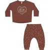 Rylee + Cru Relaxed Fit Cotton T-shirt & Sweatpants Set In Brown