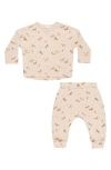 Rylee + Cru Relaxed Fit Cotton T-shirt & Sweatpants Set In Shell