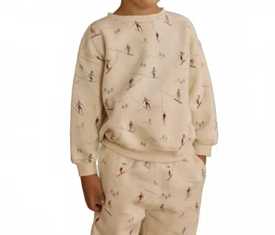 Rylee + Cru Kids' Relaxed Sweatshirt In Skiers In Neutral