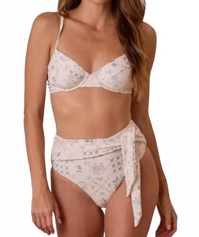 Rylee + Cru Retro Bikini Top In Natural In Neutral