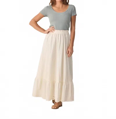 Rylee + Cru Rose Maxi Skirt In Ivory In Neutral