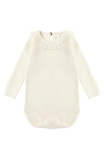 Rylee + Cru Babies'  Ruffle Collar Bodysuit In Neutral