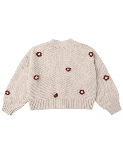 Rylee + Cru Kids' Rylee & Cru Boxy Crop Cardigan In Red