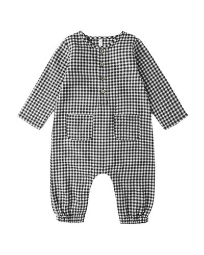 Rylee + Cru Kids' Rylee & Cru Long Sleeve Woven Jumpsuit In Gray