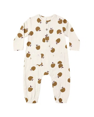 Rylee + Cru Kids' Rylee & Cru Long Sleeve Woven Jumpsuit In White