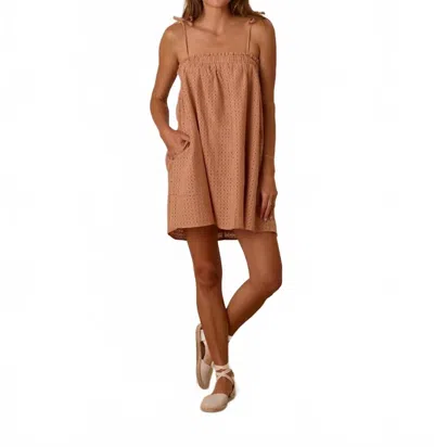 Rylee + Cru Sahara Mini Dress In Pink In Brown