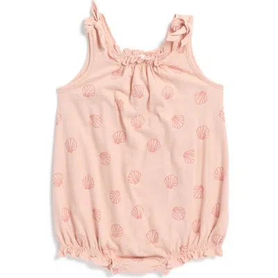 Rylee + Cru Babies'  Seashell Print Tie Shoulder Bubble Romper