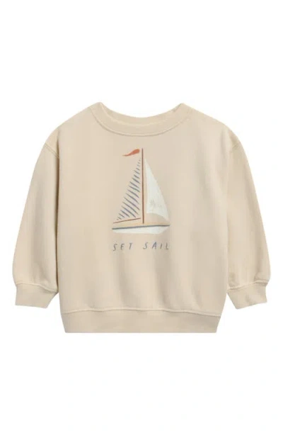 Rylee + Cru Babies'  Set Sail Oversize Cotton Sweatshirt In Multi