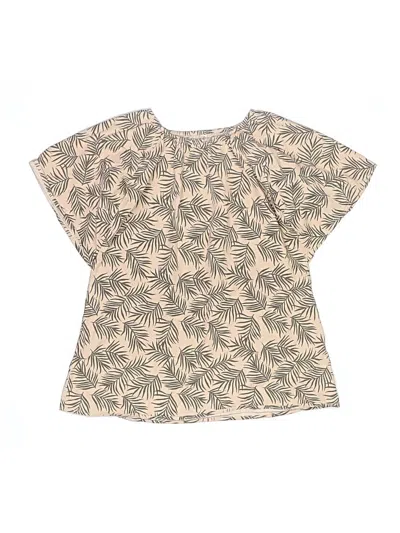 Pre-owned Rylee + Cru Kids' Short Sleeve Blouse In Tan