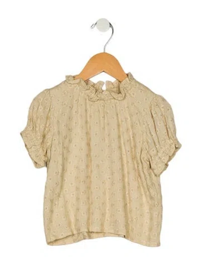 Pre-owned Rylee + Cru Babies' Short Sleeve Top In Neutral