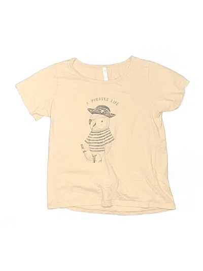 Pre-owned Rylee + Cru Kids' Short Sleeve T-shirt In Tan