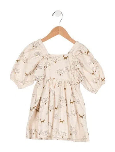 Pre-owned Rylee + Cru Babies' Short-sleeve Dress In Neutral
