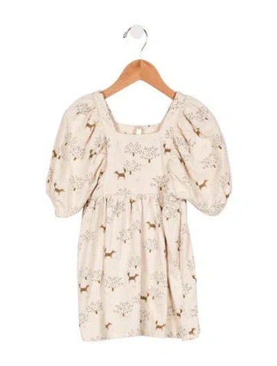 Pre-owned Rylee + Cru Babies' Short-sleeve Dress In Neutral
