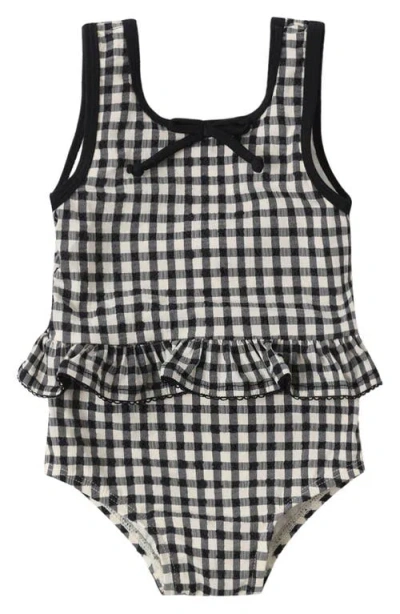 Rylee + Cru Babies'  Skirted One-piece Swimsuit In Black