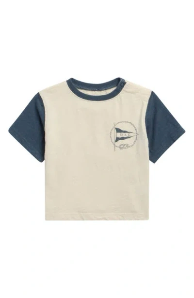 Rylee + Cru Babies'  Slub Cotton Graphic T-shirt In Blue