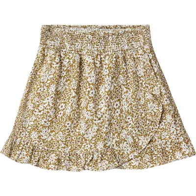Rylee + Cru Babies'  Smocked Faux Wrap Ruffle Skirt