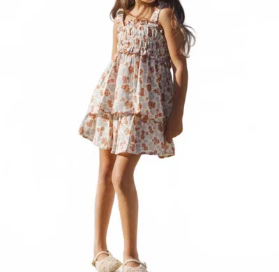 Rylee + Cru Kids' Smocked Tank In Americana Floral In Multi