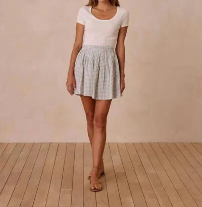 Rylee + Cru Sparrow Skirt In Eucalyptus In Gray