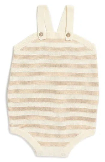 Rylee + Cru Babies'  Stripe Knit Overall Bodysuit