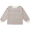 Rylee + Cru Stripe Long Sleeve Pocket T-shirt In Brown