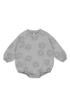 Rylee + Cru Suns Crewneck Cotton Bubble Romper In Blue