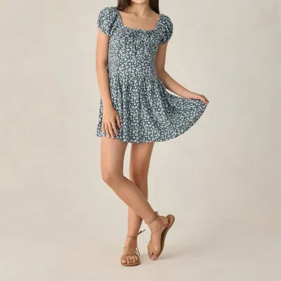 Rylee + Cru Teen Alex Dress In Navy Floral In Blue