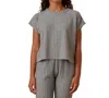 Rylee + Cru Adult Cozy Cozy Knit Top And Pant Set In Eucalyptus In Gray
