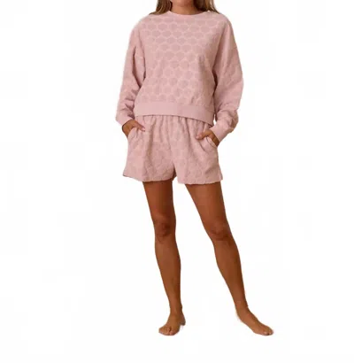 Rylee + Cru Terry Short In Shell In Pink