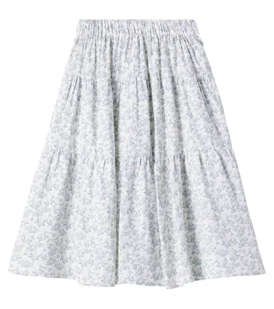 Rylee + Cru Kids' Tiered Floral Cotton Skirt