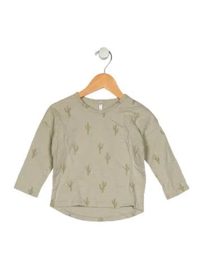 Pre-owned Rylee + Cru Babies' Toddler Boys Pattern Printed Crewneck Shirt In Green