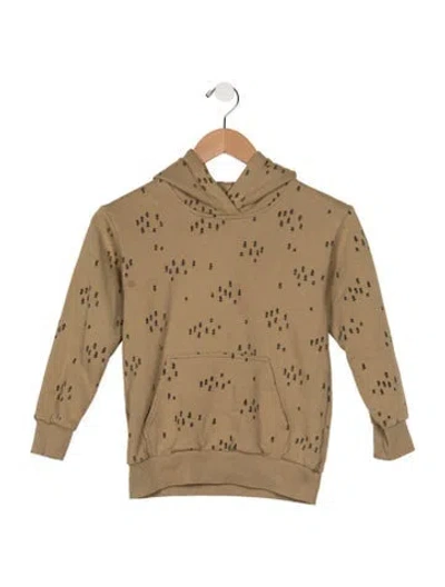 Pre-owned Rylee + Cru Babies' Toddler Boys Pattern Printed Patch Pocket Hoodie In Neutrals