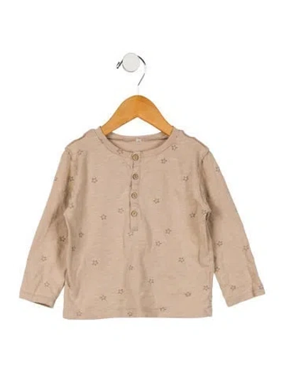 Pre-owned Rylee + Cru Babies' Toddler Boys' Printed Long Sleeve Shirt In Neutral