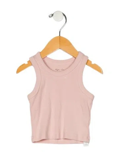 Pre-owned Rylee + Cru Babies' Toddler Girl's Ribbed Tank In Pink
