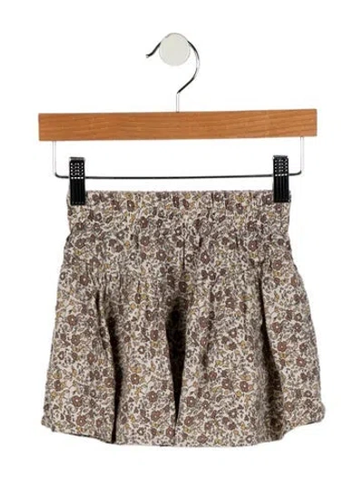 Pre-owned Rylee + Cru Babies' Toddler Girls' Floral Print Skirt In White