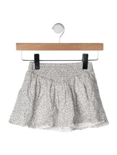 Pre-owned Rylee + Cru Babies' Toddler Girls' Floral Printed Mini Skirt In Neutrals