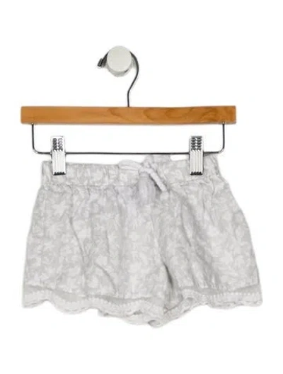 Pre-owned Rylee + Cru Babies' Toddler Girls' Floral Shorts In Gray