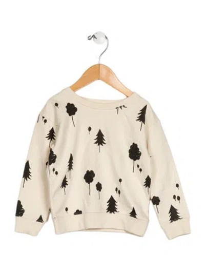 Pre-owned Rylee + Cru Babies' Toddler Girls' Pattern Print Crew Neck Sweatershirt W/ Tags In Neutral
