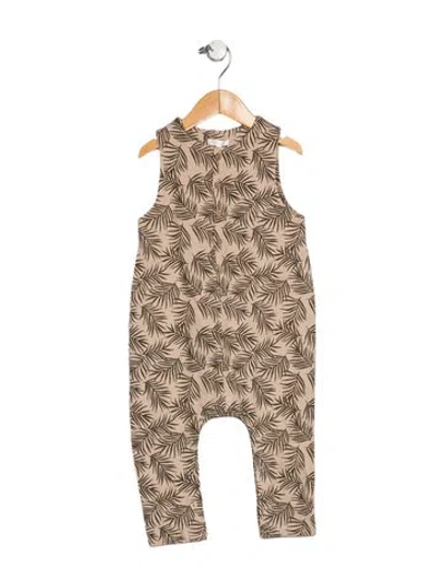 Pre-owned Rylee + Cru Babies' Toddler Girls' Pattern Print Sleeveless Jumpsuit W/ Tags In Neutral
